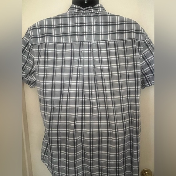 Tommy Hilfiger Black, Gray and White Plaid Shirt - Picture 3 of 4